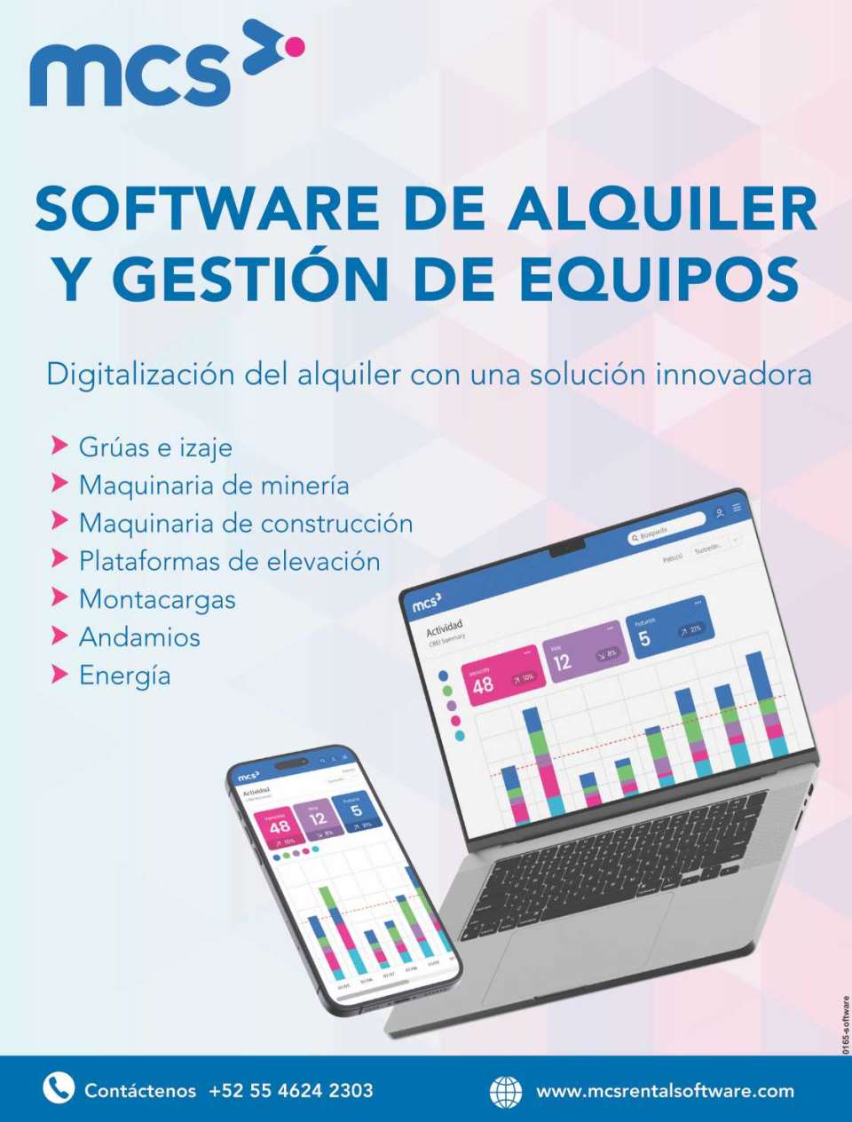 Gestione sus equipos con el software mas completo del sector. - Gruas e izaje - Maquinaria de mineria - Maquinaria de construccion - Plataformas de elevacion - Montacargas - Andamios - Energia Gestione sus equipos con el software mas completo del sector. - Gruas e izaje - Maquinaria de mineria - Maquinaria de construccion - Plataformas de elevacion - Montacargas - Andamios - Energia