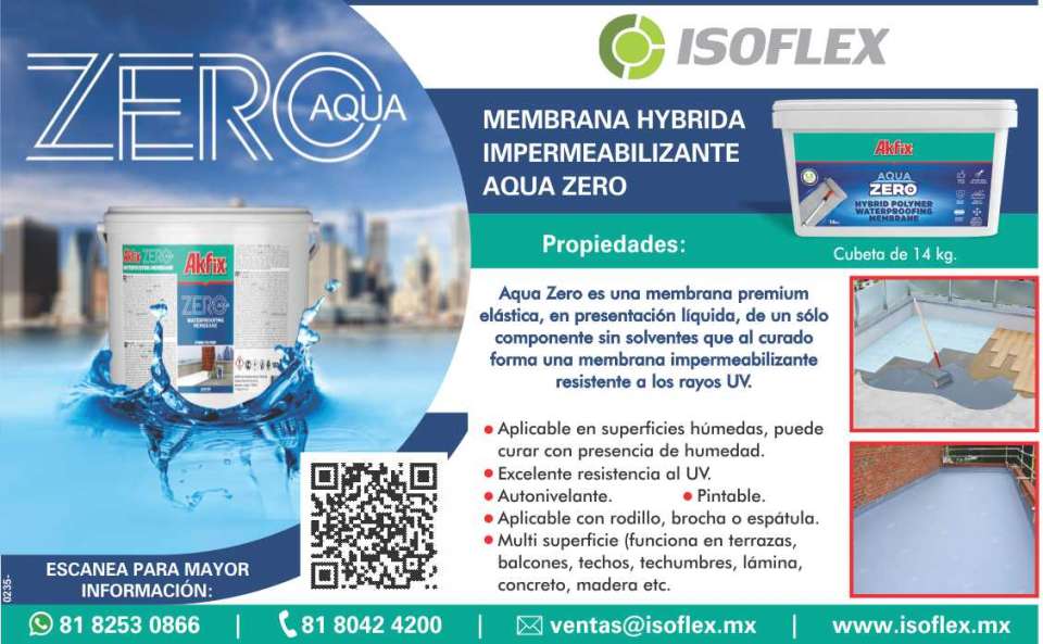 Membrana premium elastica, en presentacion liquida de un solo componente sin solventes que al curado forma una membrana impermeabilizante resistente a los rayos UV Membrana premium elastica, en presentacion liquida de un solo componente sin solventes que al curado forma una membrana impermeabilizante resistente a los rayos UV