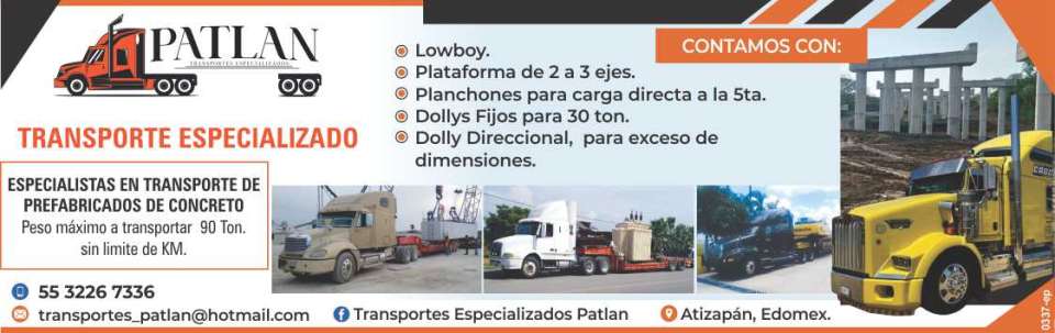 Especialistas en Transporte de Prefabricados de Concreto. Contamos con Lowboy, Plataforma de 2 a 3 ejes, Planchones para carga directa a la 5ta. Dollys fijos para 30 ton. Dolly Direccional. Especialistas en Transporte de Prefabricados de Concreto. Contamos con Lowboy, Plataforma de 2 a 3 ejes, Planchones para carga directa a la 5ta. Dollys fijos para 30 ton. Dolly Direccional.
