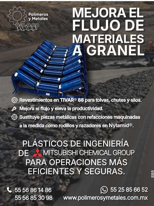 Plasticos de Ingenieria de MITSUBISHI CHEMICAL GROUP para operaciones mas eficientes y seguras. Mejora el flujo de materiales a granel. Revestimientos en TIVAR 88 para tolvas, chutes y silos. Plasticos de Ingenieria de MITSUBISHI CHEMICAL GROUP para operaciones mas eficientes y seguras. Mejora el flujo de materiales a granel. Revestimientos en TIVAR 88 para tolvas, chutes y silos.