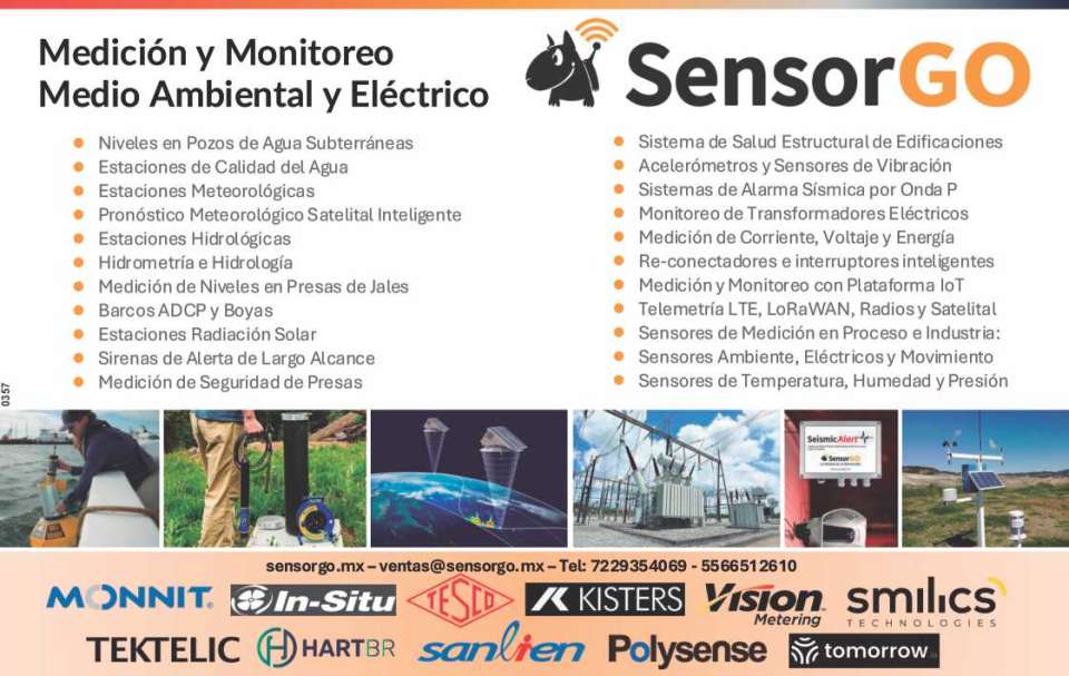 Medicion y monitoreo ambiental y electrico: Niveles en pozos de agua subterranea, estaciones de calidad del agua, pronostico meteorologico satelital inteligente, hidrometria e hidrologia, barcos ADCP Medicion y monitoreo ambiental y electrico: Niveles en pozos de agua subterranea, estaciones de calidad del agua, pronostico meteorologico satelital inteligente, hidrometria e hidrologia, barcos ADCP