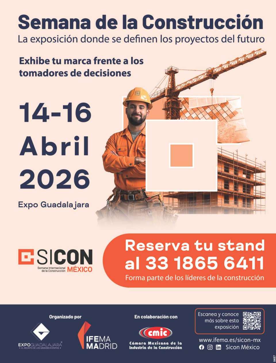 Semana de la Construccion - SICON Mexico La exposicion donde se definen los proyectos del futuro. Exhibe tu marca frente a los tomadores de decisiones. 14-16 Abril 2026 - Expo Guadalajara Semana de la Construccion - SICON Mexico La exposicion donde se definen los proyectos del futuro. Exhibe tu marca frente a los tomadores de decisiones. 14-16 Abril 2026 - Expo Guadalajara