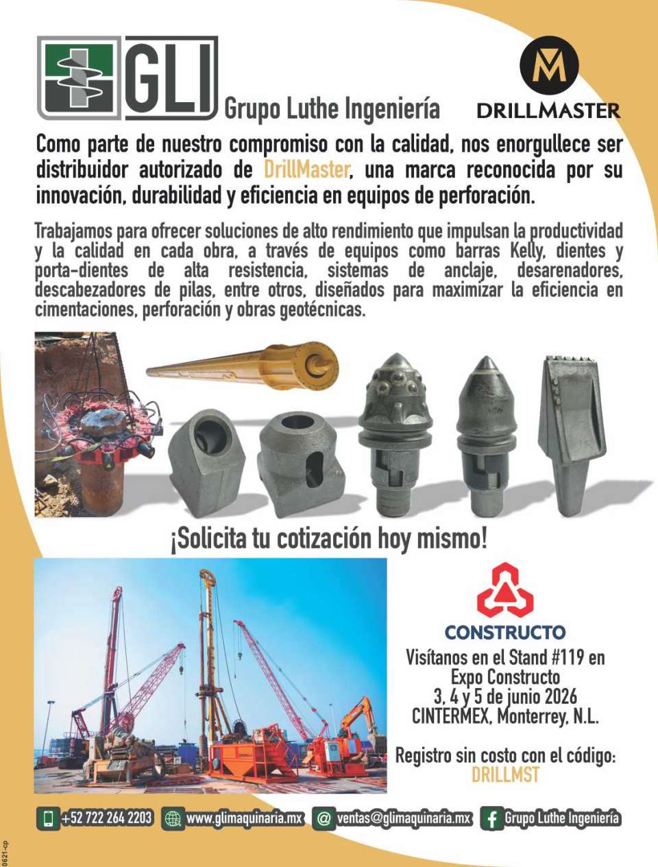 Como parte de nuestro compromiso con la calidad, nos enorgullece ser distribuidor autorizado de DrillMaster, una marca reconocida por su innovacion, durabilidad y eficiencia en equipos de perforacion. Como parte de nuestro compromiso con la calidad, nos enorgullece ser distribuidor autorizado de DrillMaster, una marca reconocida por su innovacion, durabilidad y eficiencia en equipos de perforacion.