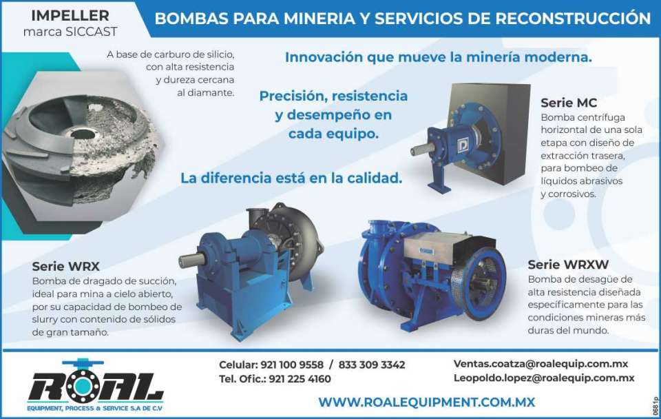 Bombas para Mineria Serie MC, WRX, WRXW, Servicios de Reconstruccion. IMPELLER SICCAST. Precision, Resistencia y Desempeño en cada Equipo. La Diferencia esta en la Calidad. Bombas para Mineria Serie MC, WRX, WRXW, Servicios de Reconstruccion. IMPELLER SICCAST. Precision, Resistencia y Desempeño en cada Equipo. La Diferencia esta en la Calidad.