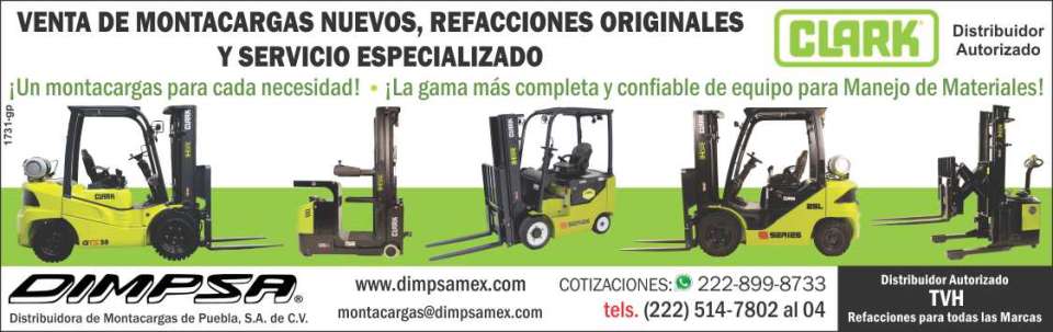 Venta de Montacargas nuevos, Refacciones Originales y Servicio Especializado. Distribuidor Autorizado Clark y TVH. Venta de Montacargas nuevos, Refacciones Originales y Servicio Especializado. Distribuidor Autorizado Clark y TVH.