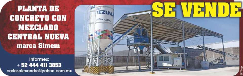 ¡SE VENDE! Planta de Mezclado Central NUEVA marca SIMEM ¡SE VENDE! Planta de Mezclado Central NUEVA marca SIMEM