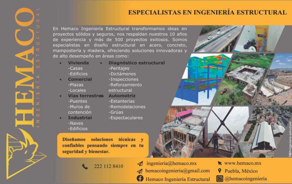 Especialistas en INGENIERIA ESTRUCTURAL. Diseño estructural en acero, concreto, mamposteria y madera, ofreciendo soluciones innovadoras y de alto desempeño en diversas areas. Especialistas en INGENIERIA ESTRUCTURAL. Diseño estructural en acero, concreto, mamposteria y madera, ofreciendo soluciones innovadoras y de alto desempeño en diversas areas.