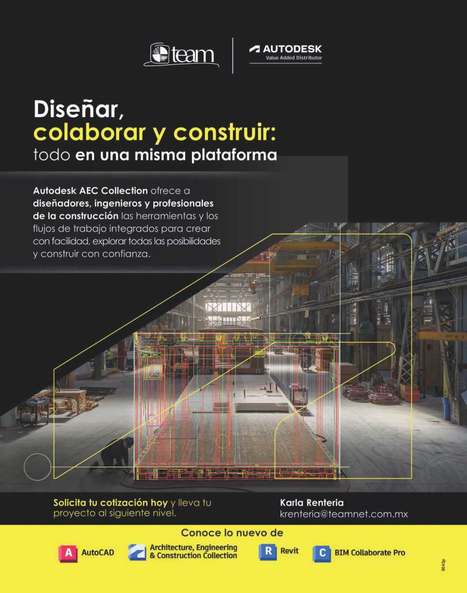 Diseñar, colaborar y construir: TODO en una MISMA PLATAFORMA. Autodesk AEC Collection ofrece las herramientas y los flujos de trabajo integrados para crear con facilidad. Diseñar, colaborar y construir: TODO en una MISMA PLATAFORMA. Autodesk AEC Collection ofrece las herramientas y los flujos de trabajo integrados para crear con facilidad.