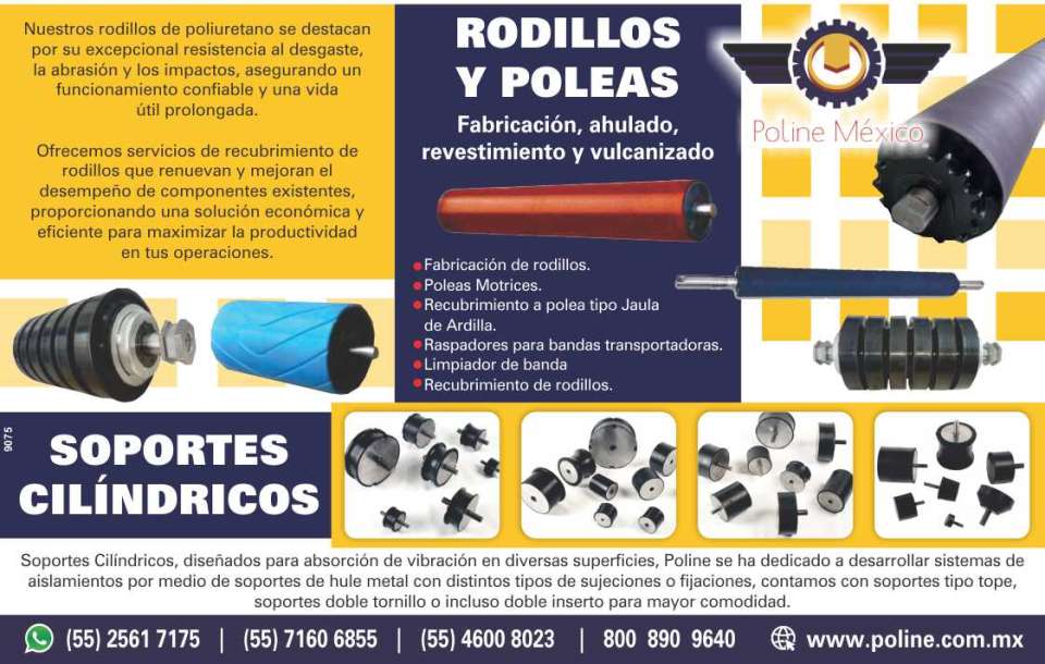 Fabricacion, ahulado, revestimiento y vulcanizado de rodillos, poleas motrices, recubrimiento a polea tipo jaula de ardilla, raspadores para bandas transportadoras, limpiador de banda y mas Fabricacion, ahulado, revestimiento y vulcanizado de rodillos, poleas motrices, recubrimiento a polea tipo jaula de ardilla, raspadores para bandas transportadoras, limpiador de banda y mas